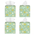 thumbnail image 2 of Lsque Easter with eggs and flowers Printed Tissue Box Cover Holder, Facial Paper Organizer Dispenser,Square with Bottom Belt, PVC Leather Decorative Organizer, 2 of 7