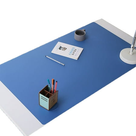 

Rectangular Tablecloth Solid Color PVC Tablecloth Easy To Clean Wipeable Waterproof Dust Proof Table Cover For Desk Study Computer -Blue B-40x160CM