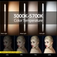 thumbnail image 2 of Lámpara fotográfica Andoer Lightweight Handheld LED Light Tube Fotografía Lámpara de luz de relleno 3000K-5700K Regulable CRI95 Batería recargable incorporada con cable de carga USB Bolsa de transport Andoer Lámpara de fotografía, 2 of 7