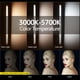 thumbnail image 2 of Lámpara fotográfica Andoer Lightweight Handheld LED Light Tube Fotografía Lámpara de luz de relleno 3000K-5700K Regulable CRI95 Batería recargable incorporada con cable de carga USB Bolsa de transport Andoer Lámpara de fotografía, 2 of 7