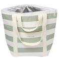 thumbnail image 3 of Sunnylife: Light Cooler Tote - La Palma Sage Stripe - 6Gal, Insulates Hot Or Cold Up To 3 hrs, Food & Drinks, Collapsible, Beach-Pool-Outdoor-Party, 3 of 7