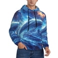 thumbnail image 2 of Honeii Beautiful Ocean Dolphin Pattern Mens Hoodies Men's Loose Sleeve Sweatshirt,Pullover Hooded Sweatshirt for Men,Essentials Hoodie-Large, 2 of 7
