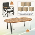 thumbnail image 3 of Gymax 9 PCS Rattan Dining Set Acacia Wood Table & 8 Patio Wicker Armchairs Patio, 3 of 8