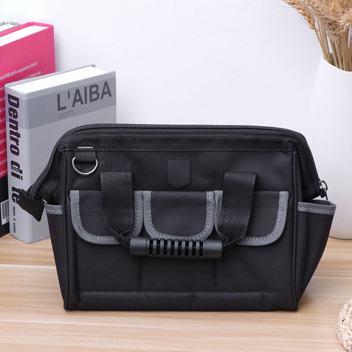 PENIKOKO Electrician Tool Kit with Canvas Maintenance Bag and Wide Open Mouth Design