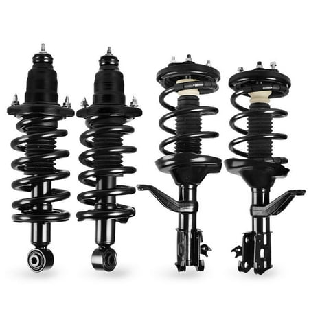Shock Mount Nuts Set of 4 Complete Struts Shocks + Coil Springs w/ Mounts For 2003-2011 Honda Element ()