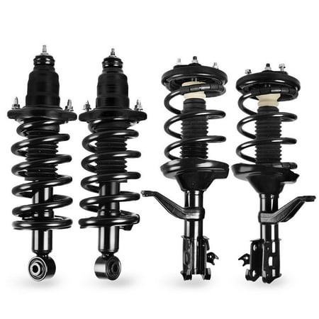 Set of 4 Complete Struts Shocks + Coil Springs w/ Mounts For 2003-2011 Honda