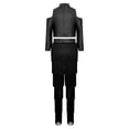 thumbnail image 5 of Aislor Girls Latin Jazz Modern Salsa Ballroom Dance Outfits Tassel Crop Tops with Fringe Pants Set Dancewear Black 8, 5 of 7