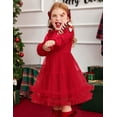 thumbnail image 5 of Arshiner Toddler Tutu Dress Girls Puff Long Sleeve Fall Winter Formal Party Tulle Dresses, 5 of 6