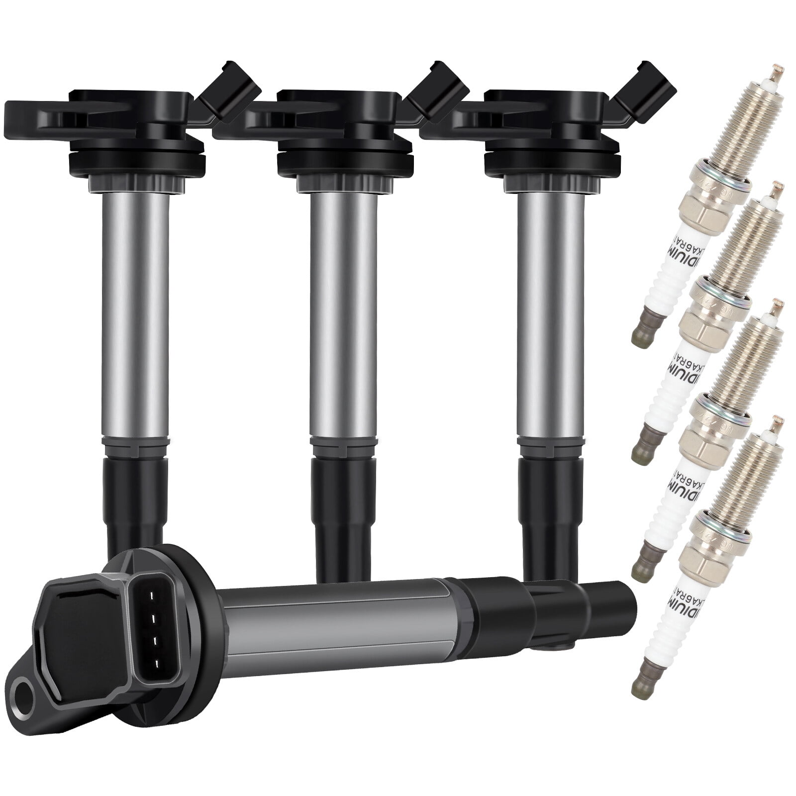 ECCPP UF619 4 ignition coils with 4 iridium Spark Plugs for Toyota for Lexus for Scion Prius V Plug-In Corolla Matrix CT200H XD IM 2009 2010 2011 2012 2013 2014 2015 2016 2017 1.8L L4 UF-596
