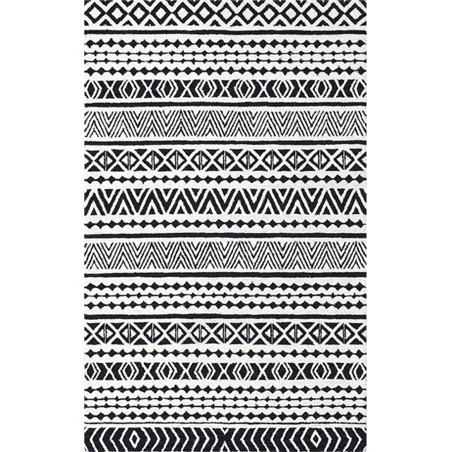 Dynamic Rugs AZ247871990 Tapis Rectangulaire Moderne Aztèque 7871 2 x 4 Pi - 990 Gris & Noir