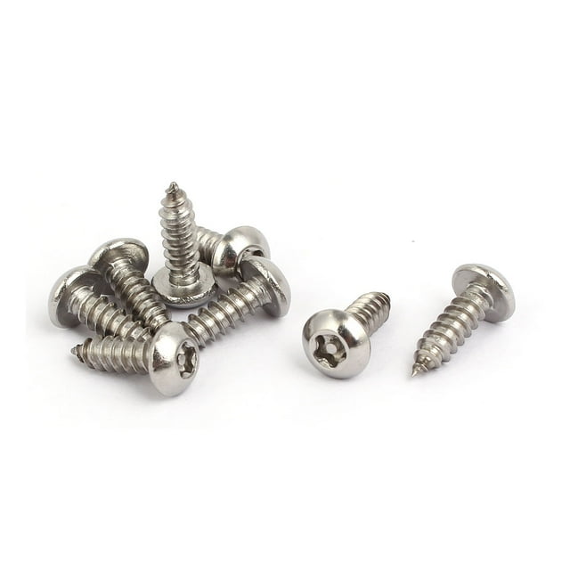Unique Bargains M4.8 x 16mm 304 Acier Inoxydable Pan Tête Torx Auto Taraudage Vis 8pcs