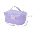 thumbnail image 2 of Unique Bargains 1 Pc Mesh Multifunctional Portable Makeup Bag Light Purple Polyester, 2 of 6