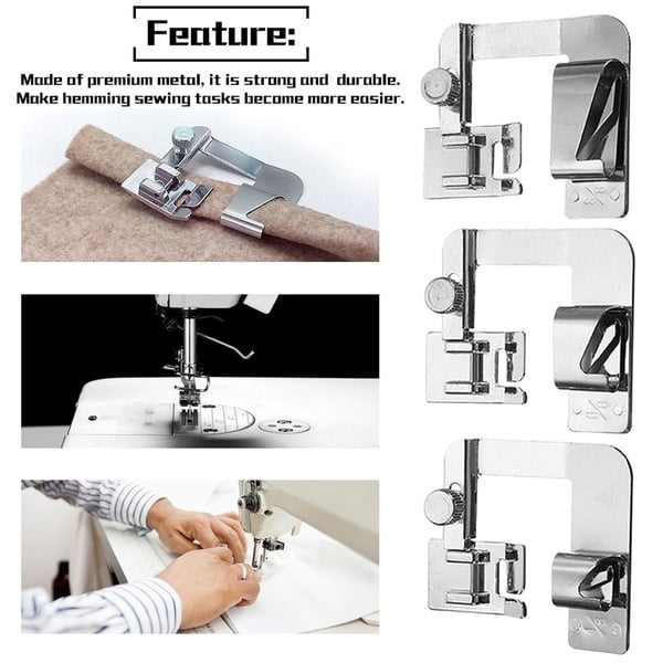 6/9/13/16/19/22/25mm Domestic Sewing Machine Foot Presser Foot Rolled