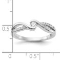thumbnail image 3 of Sterling Silver Rhodium-plated & Cubic Zirconia Ring, 3 of 3