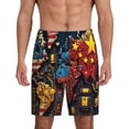 thumbnail image 3 of Lsque World Map Of Digital Circuits Mens Sleep Pajama Shorts,Short Pajama Pants, Cotton Ultra-Soft Knit-XX-Large, 3 of 9
