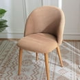 thumbnail image 6 of LKJYER Dining Room Chair Cover Curved Back Chair Cover Slipcover Round Chair Cover Solid Color Plaid Round Stool Cover Round Dining Chair Protective Cover for Dining Living Room Hotel, 6 of 7