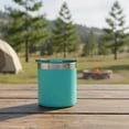 thumbnail image 2 of Ozark Trail 10oz Ceramic Lined Stainless Steel Lowball Tumbler with Magnetic Tritan Transparent Slider Lid, Teal, 2 of 17