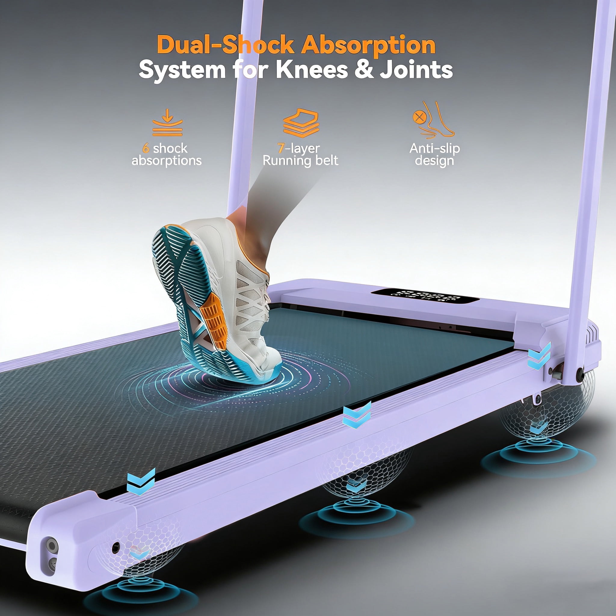 Simpfree Walking Pad with Handle Bar and Adjustable Incline, 2.5HP Portable Under Desk Treadmill for Home Small Space 300 Lbs Capacity，Remote Control and LED Display