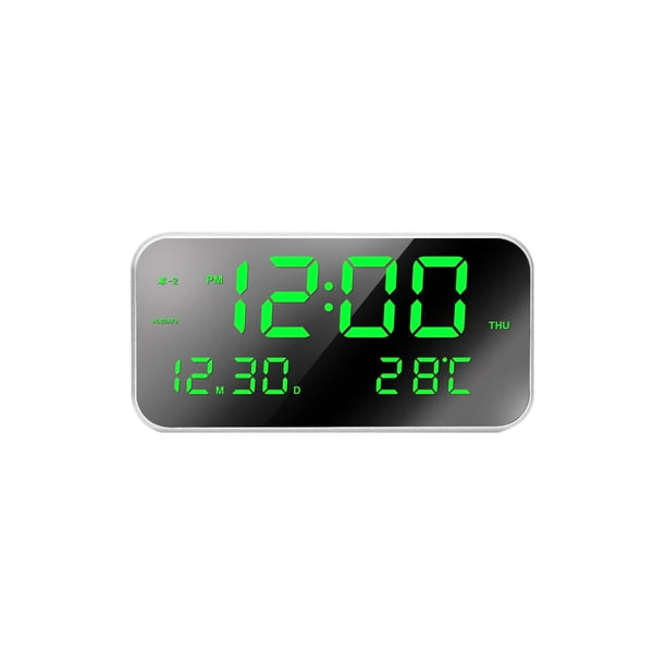 Reloj de Alarma Digital Reloj Electrónico Digital Led Pantalla de Pantalla, Reloj Electrónico 3D Pantalla de Pantalla Digital, Snooze Reloj de Alarma 12/24H Interruptor Pantalla de Temperatura