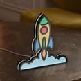 thumbnail image 3 of Rocket LED Lightbox - Space Ship Launch Startup Business Decor, Custom Led Sign for Home Office Shop Decor (Height 8 inch, 20cm), 3 of 9