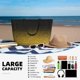thumbnail image 5 of Fotbe Gold Glitter Gradient Bolsa de Viaje para Playa - Resistente al Agua, Bolsa Tote de Gran Capacidad y Ligera con 7 Bolsillos para Mujeres y Hombres, 5 of 7
