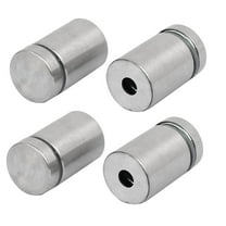 Uxcell 16mmx25mm Stainless Steel Glass Table Spacers Standoff Fixing Screws Bolts 4pcs