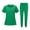 CZ26-Green, variant on Scrubs For Women Set - Stretch Zip Up V-Neck Scrub Top & Cargo Pants Jogger Nurse Work Uniform Quick Drying Nursing Uniforms Light Blue M