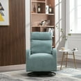 thumbnail image 2 of Furvclv Glider Rocking Chair, Upholstery Comfortable Glider Chair, Metal Base Comfy Tall Back Rocking Armchair, Accent Reading Chair, For Bedroom, Living Room, Nursery, Playroom, 2 of 9
