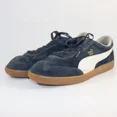 thumbnail image 2 of PU & MA Suede Classic Gum Sole Sneakers – Men’s Size 12 – Navy Blue & White, 2 of 6