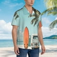thumbnail image 3 of Balery Vintage Surf Van Beach Camisas hawaianas de manga corta para hombre, camisas playeras de corte holgado, camisas de vacaciones con botones,XX-Large, 3 of 7