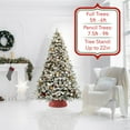 thumbnail image 2 of 24-Inch Water Hyacinth Christmas Tree Collar, Woven Tree Base Cover with Cord Cut Out, Red, 2 of 6