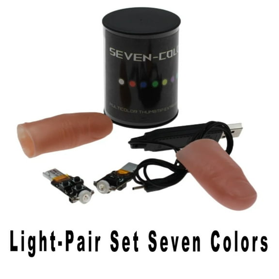 Professional Light-Pair Set Seven Colors Super Light Thumbs Tips Stage Magic Tricks Props Illusions Magie Gimmicks Magician Funny Games