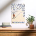 thumbnail image 2 of Stylized Snowshoer, Stratton, Vermont Birch Wood Wall Sign (12x18 Rustic Home Decor, Ready to Hang Art), 2 of 5