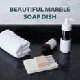 thumbnail image 6 of Soap Holder, Marble Soap Dish for Shower, Bar Soap Holder with Water Ripple Design, Easy Cleaning Soap Saver for Kitchen Sink，Bathroom, Executive Greek Natural Stone Soap Tray(Agiax), 6 of 6