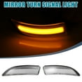 thumbnail image 2 of Door Wing Mirror Turn Signal Indicator Light 8A61-13B381-AF For Ford Fiesta Plastic Black Clear 1 Pair, 2 of 6