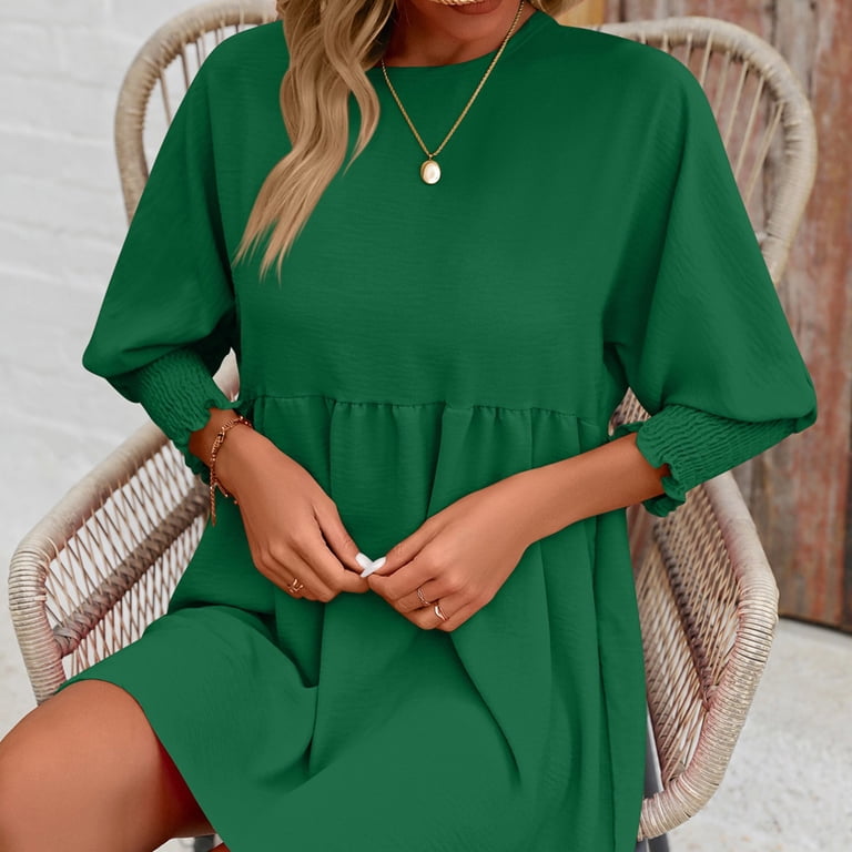 long sleeve midi dress graduation Berylove Women Long Sleeve Midi White Dress Satin Illusion Neck Graduation Dress with Slit, Ivory / US20W