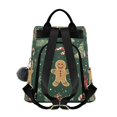 thumbnail image 2 of FORMRS Women's Travel Backpack Purse Anti-Theft Hidden Pockets Casual Shoulder Bag, Christmas Gingerbread, 2 of 7