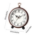 thumbnail image 3 of Silent Non-Ticking Vintage Floral Alarm Clock, Small Desk Clock with Handle, Fuss-Free Easy Read for Bedroom Office Home Decor, 3 of 6