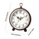 thumbnail image 3 of Reloj despertador vintage con diseño floral, silencioso y sin tictac | Pequeño reloj de escritorio con asa para dormitorio, oficina y decoración del hogar | Reloj de mesa analógico de cuarzo compacto, 3 of 6