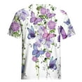 thumbnail image 5 of pstuiky Women Fashion Casual Printing Shirts Short Sleeve Loose Tee Tops V Neck Blouse Up to 50% Off, 5 of 5
