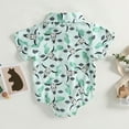thumbnail image 4 of Fortune Barboteuse Garçon Bébé Imprimé Vache Manches Courtes Chemise à Boutons Justaucorps, 4 of 8