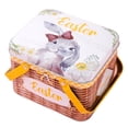 thumbnail image 2 of Linnome Tinplate Portable Basket Color Bunny Tin Box Storage Organizer Easter Holiday Home Decorative Storage Supplies, 2 of 5