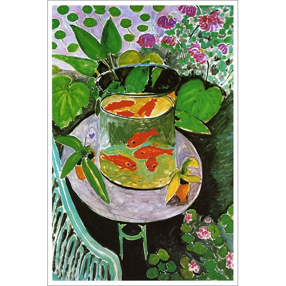 PHFZJYOU Artist Henri Matisse of Goldfish Poster frameless Painting Canvas Wall Posters Art Picture Print Modern Home Family Bedroom office Decor 8x12inch