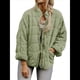 thumbnail image 3 of Chaquetas Acolchadas para Mujer, Informales, de Cuello Alto, Larga, Abrigos de Invierno Extragrandes con Cremallera Verde XL, 3 of 7