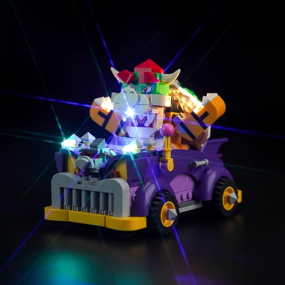 Upgraded Led Light Kit for Lego Bowser's Muscle Car Expansion Set Building Set, Compatible with Lego 71431 (Model Not Included)