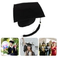 thumbnail image 4 of KAKOWELY Sombrero de graduación de licenciatura, birrete de ceremonia de graduación, sombrero de doctorado con borla, 4 of 5