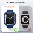 thumbnail image 2 of [2 Pack] IBAOLEA Compatible for IBAOLEA Watch Case Series 7 41mm，Hard PC Edge Bumper Case Protective Cover Frame Compatible for iWatch Series 7 41mm Blue+Blue For apple watch 7 41mm, 2 of 7