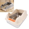 thumbnail image 1 of Stainless Steel Cat Litter Box with Scoop, Top Entry Large Litter Boxes, High Sided Litter Box, Anti Leakage Litter Pan Tray for Indoor, Easy To Clean, 1 of 7