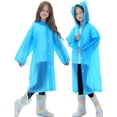 thumbnail image 4 of Lot de 2 Imperméables pour Enfants, Ponchos de Pluie Réutilisables avec Capuchon et Manches Imperméables, 4 of 5