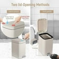 thumbnail image 3 of Small Trash Can with Lid, Slim Step Garbage Can 1.9 Gallon, Soft Close Wastebasket for Bathroom Office Bedroom Kitchen, Space Saving Design, 3 of 5